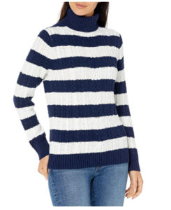 Amazon Essentials Women's Fisherman Cable Turtleneck Sweater