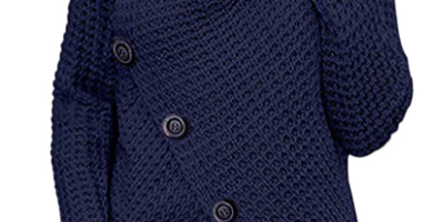 Suéter de punto para mujer, manga larga, cuello redondo, grueso, punto trenzado, blusas asimétricas de otoño para mujer