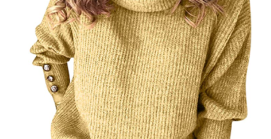 Suéteres de manga larga de punto de cuello alto para mujer, otoño e invierno