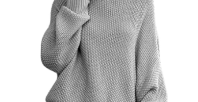 YHLZBNH Suéter de cuello alto para mujer, de gran tamaño, cálido, elegante, de punto de manga larga, suéter de murciélago grueso para mujer